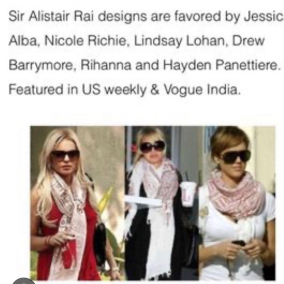 NWT “Sir Alistair Rai” Lace Mobius Scarf - Picture 6 of 6